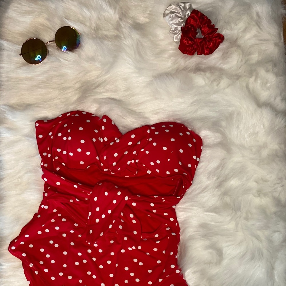 Red Polka Dot Swimsuit